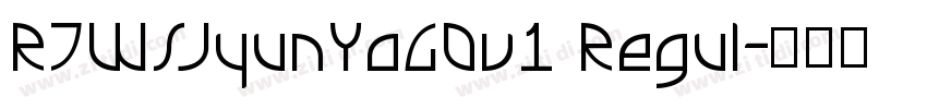 RTWSJyunYaG0v1 Regul字体转换